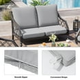 thumbnail image 6 of Pellebant 25x24 Inch Outdoor Cushions for Patio Furniture Water Resistant Patio Chair Cushions 2-Year Fade Resistant Deep Seat Cushions, Replacement Cushions for Outdoor Furniture,Light Gray, 6 of 7