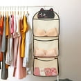 thumbnail image 3 of Hanging Sock Storage Bag for Wardrobe Door - Multi-Pocket Organizer for Socks, Underwear & Accessories, 40 x 111cm Cloth Organizer with Hooks, 3 of 4
