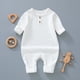 thumbnail image 4 of Cowsor Baby Boy Girl Solid Color One Piece Romper Jumpsuit Outfits Clothes, 4 of 5