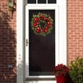 thumbnail image 6 of 24 Inch Blossom Cabbage Rose Wreath Flame Red & Burgundy Flower Ivy Everyday Summer Wreath for Valentine's day, Thanksgiving Day, Christmas, 6 of 9