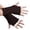 Brown, variant on HNMKIU Knitted Lace Casual Fingerless Half Women's Mittens Solid Hand Warmers White - A