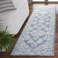 thumbnail image 2 of SAFAVIEH Ebony Ailbhe Medallion Runner Rug, Ivory/Blue, 2'3" x 9', 2 of 7