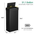 thumbnail image 5 of LAZY BUDDY 21.1 Gal Motion Sensor Trash Can, Smart Waste Bin with Soft-Close Lid, Touchless Stainless Steel Garbage Bin for Kitchen, Living Room, Office, Black, 5 of 7