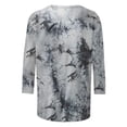 thumbnail image 5 of Jusqu'à 30 % de Réduction DYTTDG T-shirt Grande Taille pour Femmes Manches 3/4 Hauts Imprimés Col Rond Blouse Décontractée Ample Hauts pour Femmes, 5 of 5