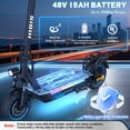 thumbnail image 4 of 1200W Electric Scooter for Adults with Seat, 31MPH & 34 Miles Range, 10" Off-Road All Terrain Tires & Dual Suspension Heavy Duty Foldable E-Scooter, UL2272, 4 of 9