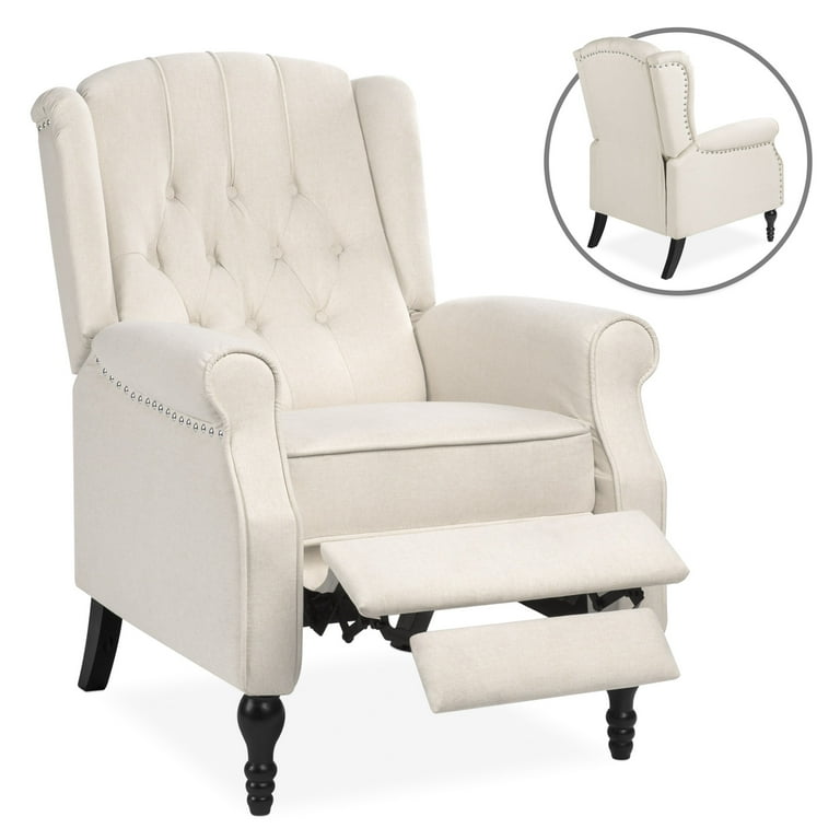 Best Choice Products Tufted Upholstered Wingback Push Back