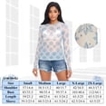 thumbnail image 3 of Ice Silk Mesh Long Sleeve Top Cooling Comfort Women's Crewneck Mesh Tops Casual Shirt Snowflake-like Flowers Pattern Medium, 3 of 6