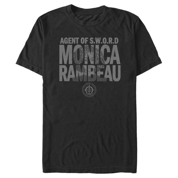 Men's Marvel WandaVision Agent Monica Rambeau  Graphic Tee Black Small