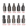 thumbnail image 3 of Milue 10Pieces Damaged Screw Extractor Drill Bit Set Stripped Screw Extractor Kit, 3 of 8