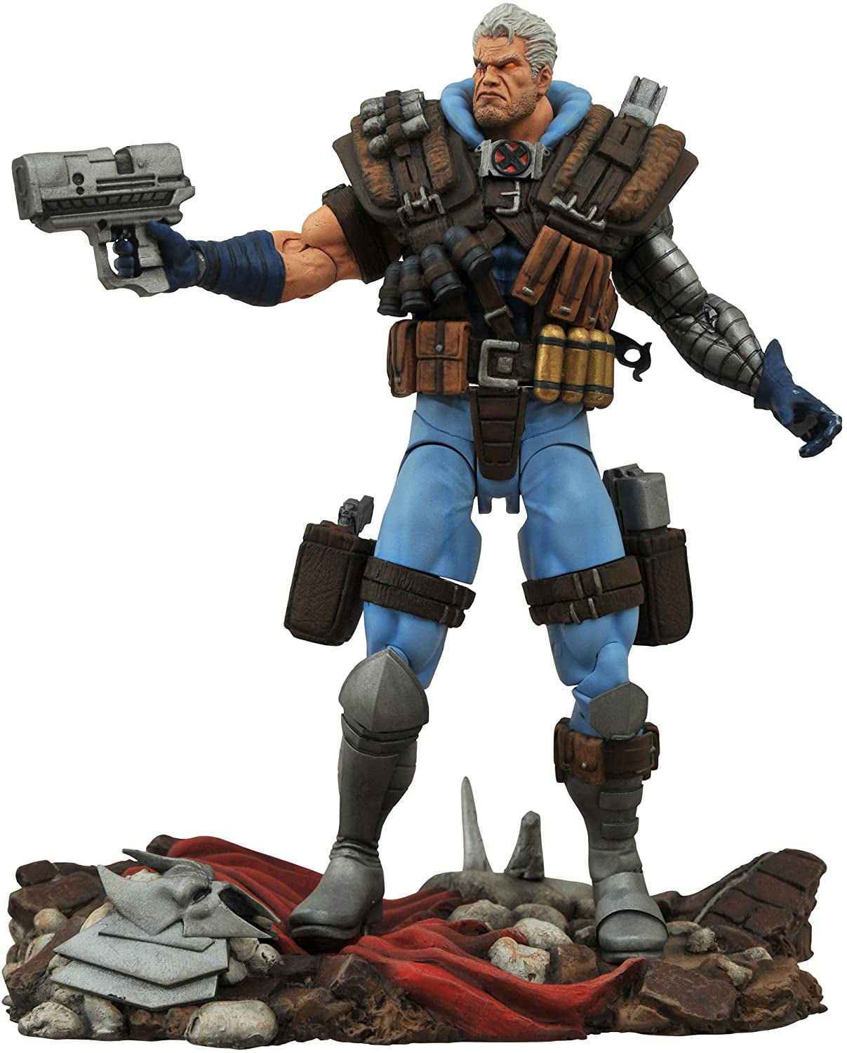 Diamond Select Toys Marvel Select Cable Action Figure Recreates The Founder Of Marvel Comics X Force Cable By Visit The Diamond Select Toys Store Walmart Com