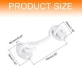 thumbnail image 2 of Uxcell 2 pack 3 inch Hook and Eye Latch Barn Door Lock Stainless Steel, White, 2 of 7