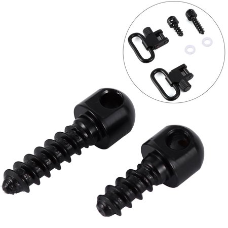 HERCHR Sling Swivel Studs, 2pcs Sling Swivel Screws Studs Base With White Spacers Fits For Most Shotgun Hunting, Swivel Screw