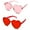 Light Pink & Red, variant on Pink Heart Sunglasses for Women, 2 Pack for Valentines or Festivals