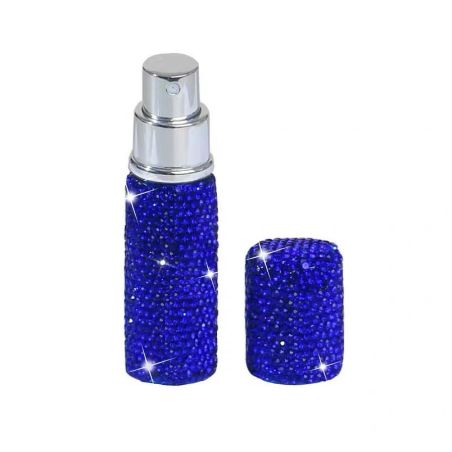 10ml Diamond Perfume Spray Bottle – Blue, Luxurious, Travel-Friendly, Leakproof & Refillable Mini Atomizer