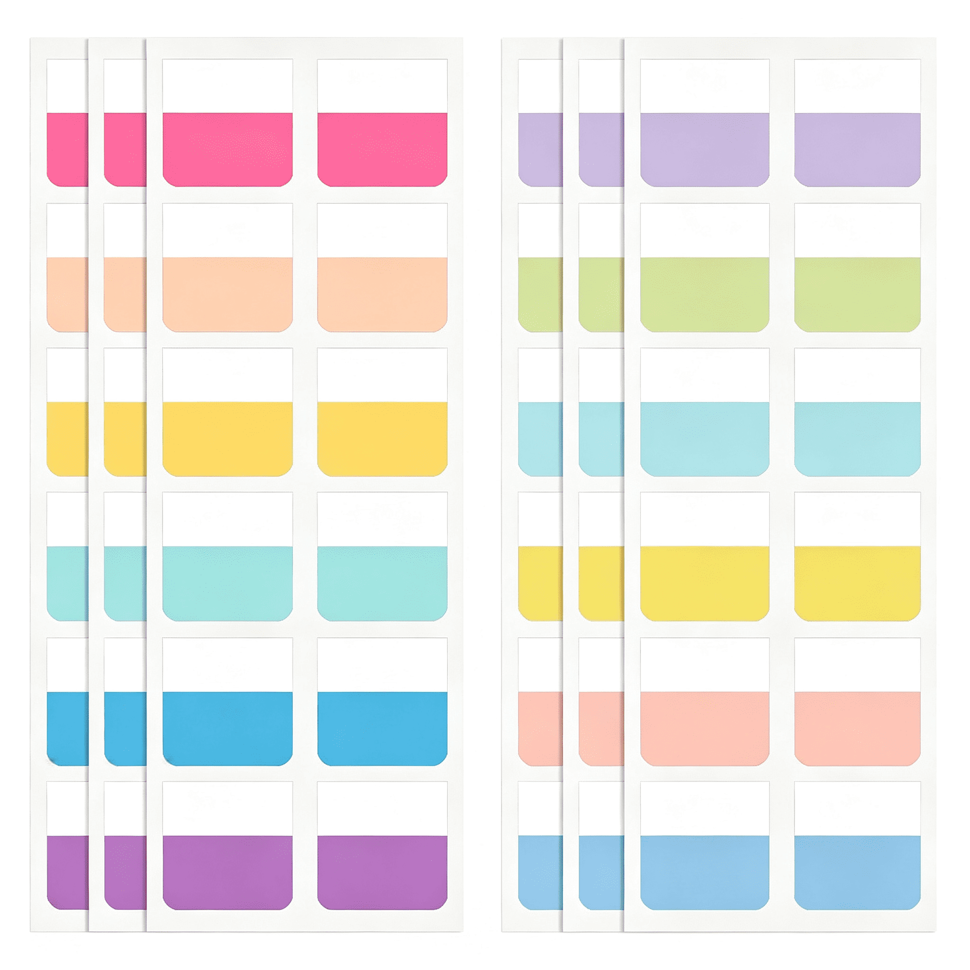 Dvjoy 240 Pcs 1 Inch Sticky Index Tabs Colored Writable Page Markers | Repositionable Page Tabs Book Annotation Tabs for Reading Notebooks File Classification