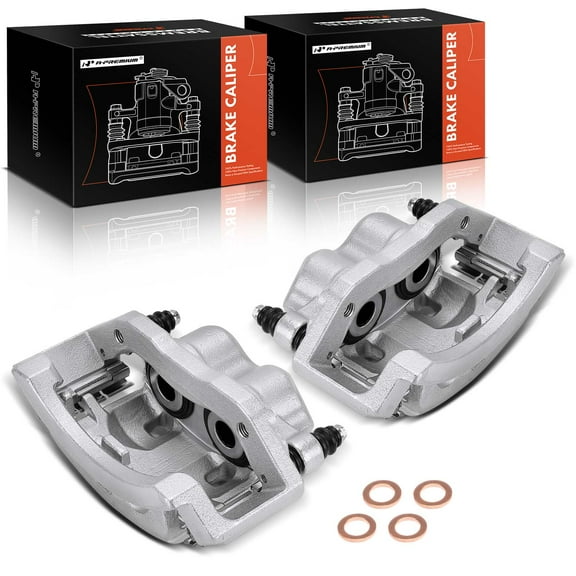 A-Premium Disc Brake Caliper Assembly with Bracket Compatible with Dodge Ram 2500 2001 2002 Rear Left and Right Side 2-PC Set