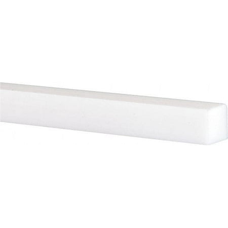 

Made in USA 3 Ft. Long x 3/16 Wide x 3/16 High Virgin PTFE Square Plastic Bar White +0.030 - 0.000 Tolerance