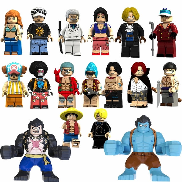 17 Piezas Figura de Zoro Roronoa – Set de Minifiguras de Bloques de Construcción ONE PIECE, Juguete Coleccionable para Niños y Fans