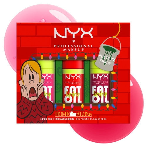 NYX Professional Makeup Home Alone Fat Oil Lip Drip Trio, Limited-Edition 3-Piece Vegan Hydrating Lip Oil Set
