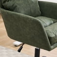 thumbnail image 3 of New Artificial leather, PU leather, black base, adjustable in height, suitable for office, bedroom, dressing table and other environments. An office chair.Green, 3 of 9