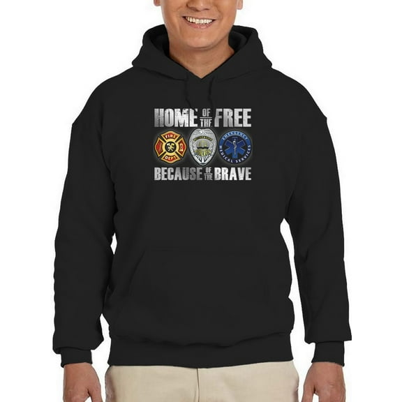 Smartprints Mens Graphic Hoodie Black - Home Of Free Quote Cotton Blend Classic Fit