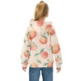 thumbnail image 4 of Kids' Hooded Pullover Sweatshirt Casual Tops Long Sleeve Print Hoodies Pocket Pale Pink Peach's Pattern, 4 of 9