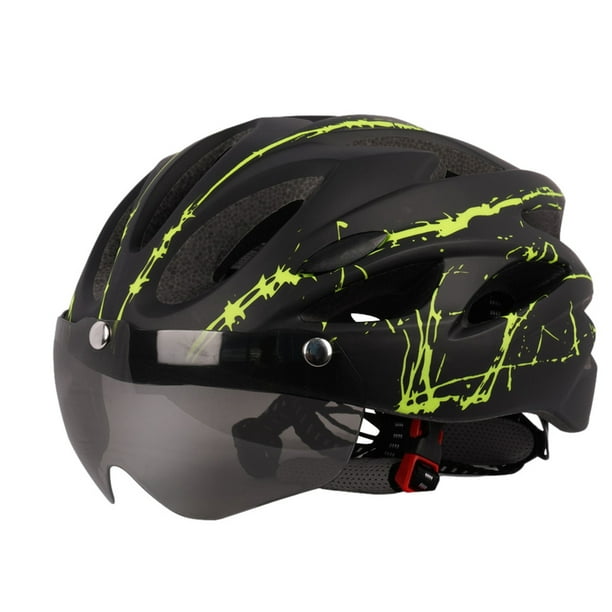 Bike Helmet for Men Women with Safety Led Back Light Detachable Goggles Visor Mountain