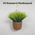 thumbnail image 4 of Grunyia 20 Bundles Artificial Wheat Grass, UV Resistant Faux Plastic Plants for Outdoor Porch, Garden, and Window Box Decor, 4 of 5
