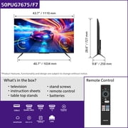 Philips 50 Class 144Hz QLED+ 4K UltraHD (2160p) Google + Gaming Smart TV (50PUG7675/F7)
