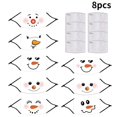 thumbnail image 1 of 8 piezas de dibujos animados de Navidad a prueba de polvo mascarilla divertida expresión de muñeco de nieve protector bucal protector de impresión digital con filtro reemplazable P, 1 of 5