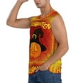 thumbnail image 3 of Picia Halloween Pumpkin mens Cotton Tank Undershirts , Moisture-wicking Ribbed Tanks, Lightweight Cotton Tank Undershirts-X-Large, 3 of 8