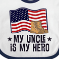thumbnail image 4 of Inktastic My Uncle is My Hero Military Nephew Boys or Girls Baby Bib, 4 of 4