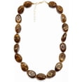 thumbnail image 2 of Chunky Beaded Choker Statement Necklace for Women - Acrylic Large Oval Waterdrop Geometric Beads Adjustable Chain Link Collar Strand Necklaces Exaggerated Boho Vacation Beach Jewelry Wedding Party, 2 of 4