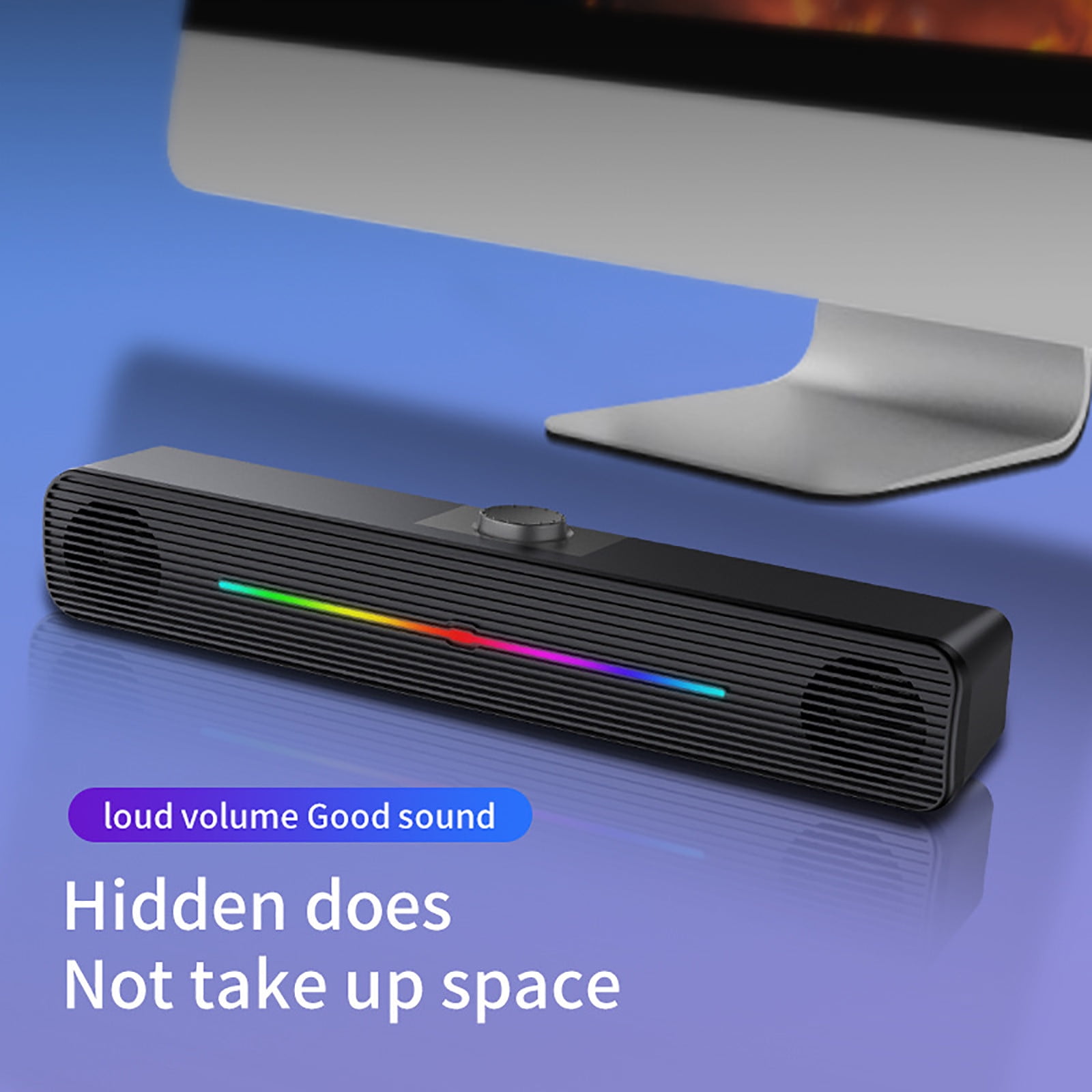 Byujiro Computer Speaker RGB PC Speaker USB Powered 3.5mm AUX Cable for PC Laptop Tablet Phone for Gaming, Music & Home Office