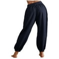 thumbnail image 5 of qolati Women's Sweatpants Cinch Bottom Athletic Joggers High Waisted Workout Fit Yoga Pants Baggy Lounge Trousers with Pockets, 5 of 7