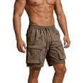 thumbnail image 7 of Khunlpohl Cargo Shorts for Men Big and Tall Loose Casual Elastic Waist Short Sweatpants with Pockets M-4XL, 7 of 7