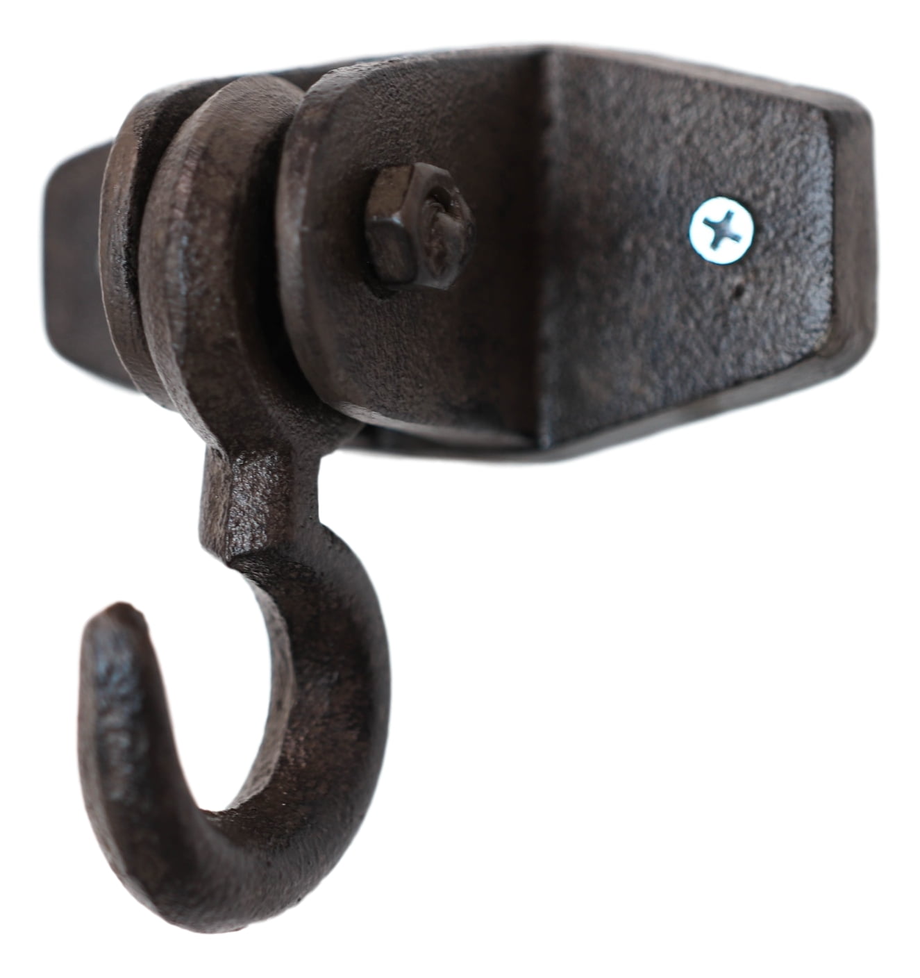 5 Hook Swivel Coat Hat Wall Hook Jewelry Organizer Rustic Cast Iron Home Decor 