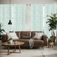 thumbnail image 2 of Ambesonne Romantic Window Curtains, Old Fashion Minimalist, Each 28" W x 84" L, Teal Slate Blue, 2 of 5