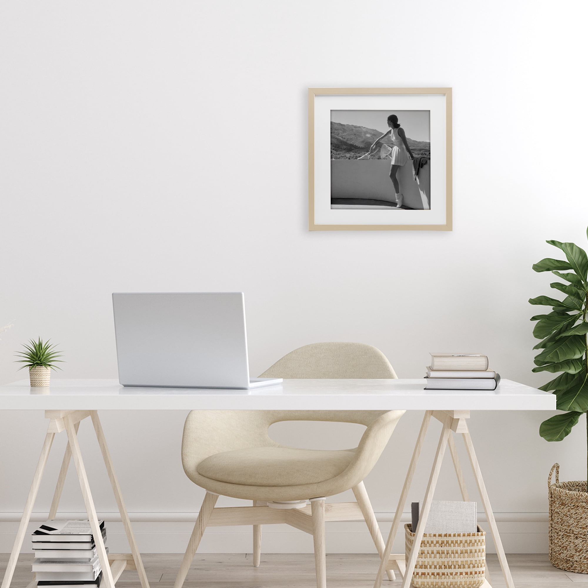 Stupell Industries Woman In Tennis Outfit Birch Framed Print Under Glass, design by Toni Frissell