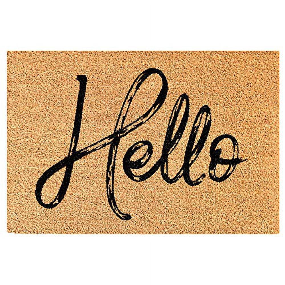 Calloway Mills Canty Hello Natural Outdoor Doormat 24" x 36"