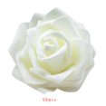thumbnail image 4 of Langgg Pack of 50 Artificial Bionic Flowers PE Foam Simulation Roses Fake Flower Decorations Wedding Party Engagement Presents Cream White, 4 of 7