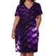 thumbnail image 3 of Vestido de bolsillo suelto con escamas de dragón morado para mujer, vestidos de noche, vestidos de fiesta, ropa, 3 of 7