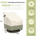 thumbnail image 2 of SUMMIT-Outdoor Swivel Chair Cover 2 Pack,600D Heavy Duty 100% Waterproof Outdoor Chair Covers,Patio Furniture Covers for Swivel Patio Chairs,35" W x 37" D x 36" H,Beige, 2 of 10