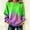 Green women tie dye sweatshirt a1, variant on Women Crewneck Long Sleeve Tie Dye Ombre Sweatshirt Casual Pullover Tops Loose Fit Sweater Blouses Shirts, Hot Pink XL