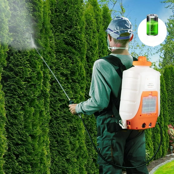 Backpack sprayer, watering device, equipped with 8 nozzles and 2 spray rods, wide-mouth cover for herbicide spraying and cleaning. Suitable for gardens, vegetable plots.