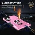 thumbnail image 5 of Military Grade Drop Impact for Samsung Galaxy A03 Core Rugged Case, 360 Metal Magnetic Car Rotating Ring Kickstand Holder Armor Heavy Duty Shockproof Case For Samsung Galaxy A03 Core,Pink, 5 of 10