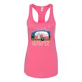 thumbnail image 3 of Happy Glamper | Fancy Camping Camper Van Caravan | Nature Lover Ladies Racerback Sleeveless Top, Hot Pink, S, 3 of 5
