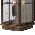 thumbnail image 5 of 3 Light Large Outdoor Wall Lantern in Traditional Style 8 inches Wide By 21 inches High-Greystone Finish-Incandescent Lamping Type Bailey Street Home, 5 of 8
