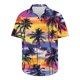 thumbnail image 3 of Camisas de Manga Larga para Hombres Moda Casual Floral Estampado Hawaiano Solapa Botón Superior, Ligero para Primavera Verano, 3 of 8
