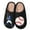Black, variant on Women's New Fun Baseball Embroidered Plush Slippers for Home Warmth Plush Cotton Slippers Black 37